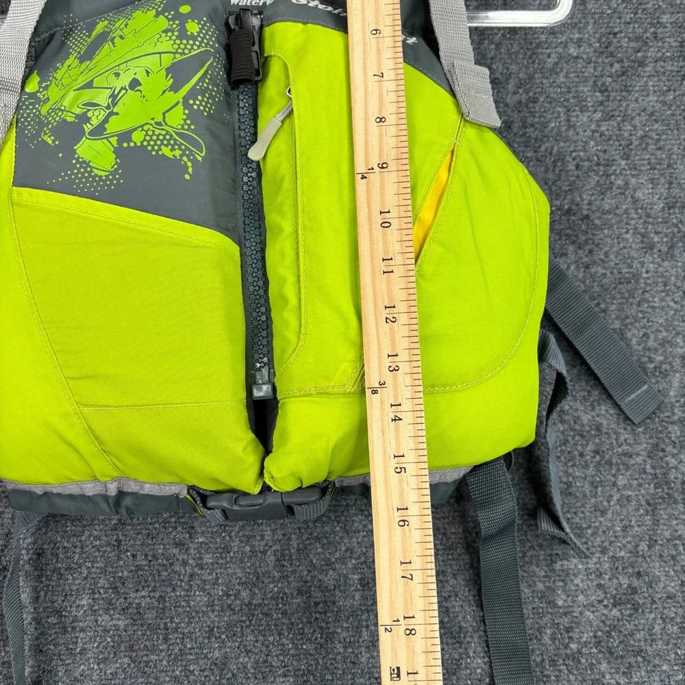 Stohlquist Youth Life Jacket PFD 50-90 lbs Lime Green Grey Kayak Canoe Sailing